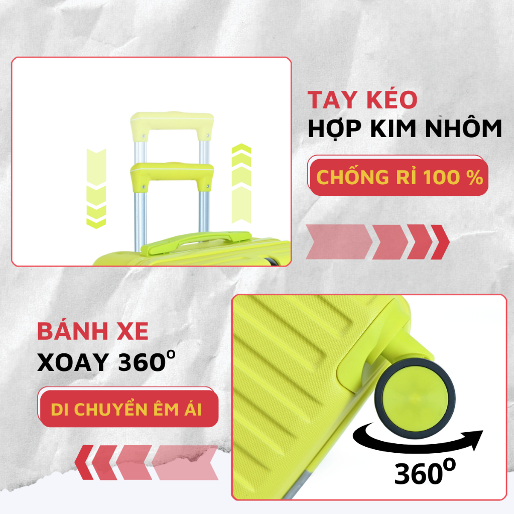 Ảnh Vali kéo du lịch Size 24 Kingsun KS 219, bảo hành 5 năm 3