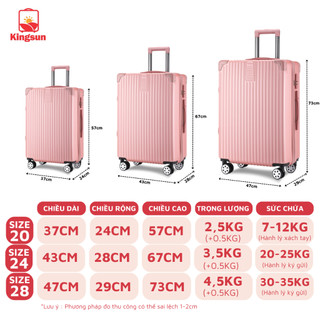 Vali kéo du lịch Kingsun KS-218 Size 20/24 bảo hành 5 năm