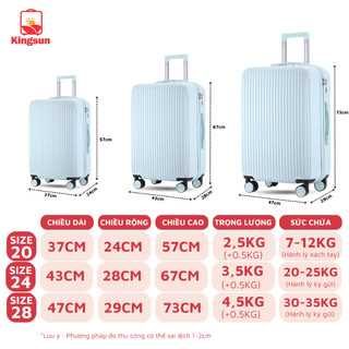 Vali kéo du lịch Kingsun T01 Combo(20+24) CAO CÂP Bảo hành 5 năm