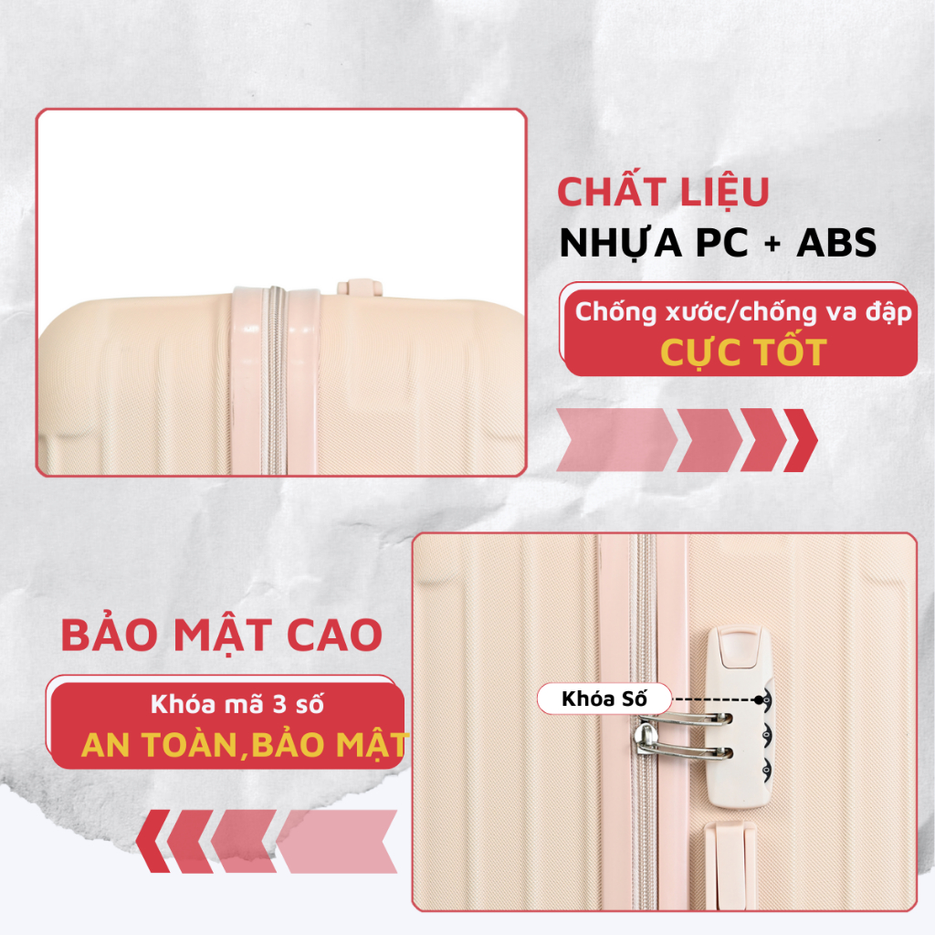 Ảnh Vali kéo du lịch Kingsun KS155/T01 bảo hành 5 năm Size 28inch 4