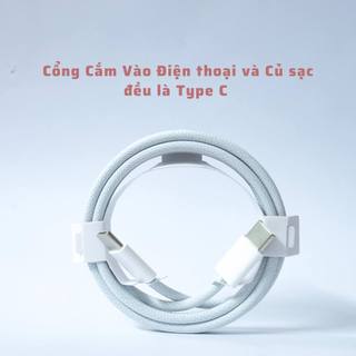 (BỌC DÙ Máy15) Cáp Sạc Nhanh PD35W BỌC DÙ Chân Cắm Type C (C To C) Dành Cho Máy15 , Bảo Hành 12 Tháng
