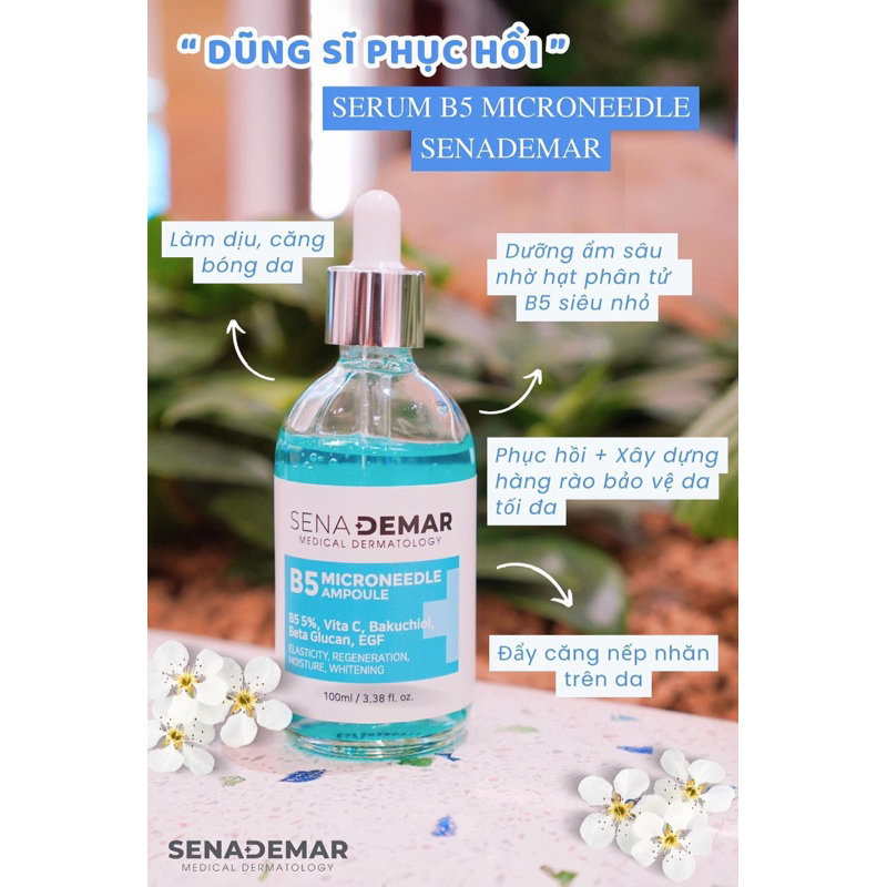 Serum B5 sena demar b5 microneedle ampoule giúp dưỡng ẩm, giảm nhăn, 50ml/100ml - hạn 2028 serum b5 senademar  IS419