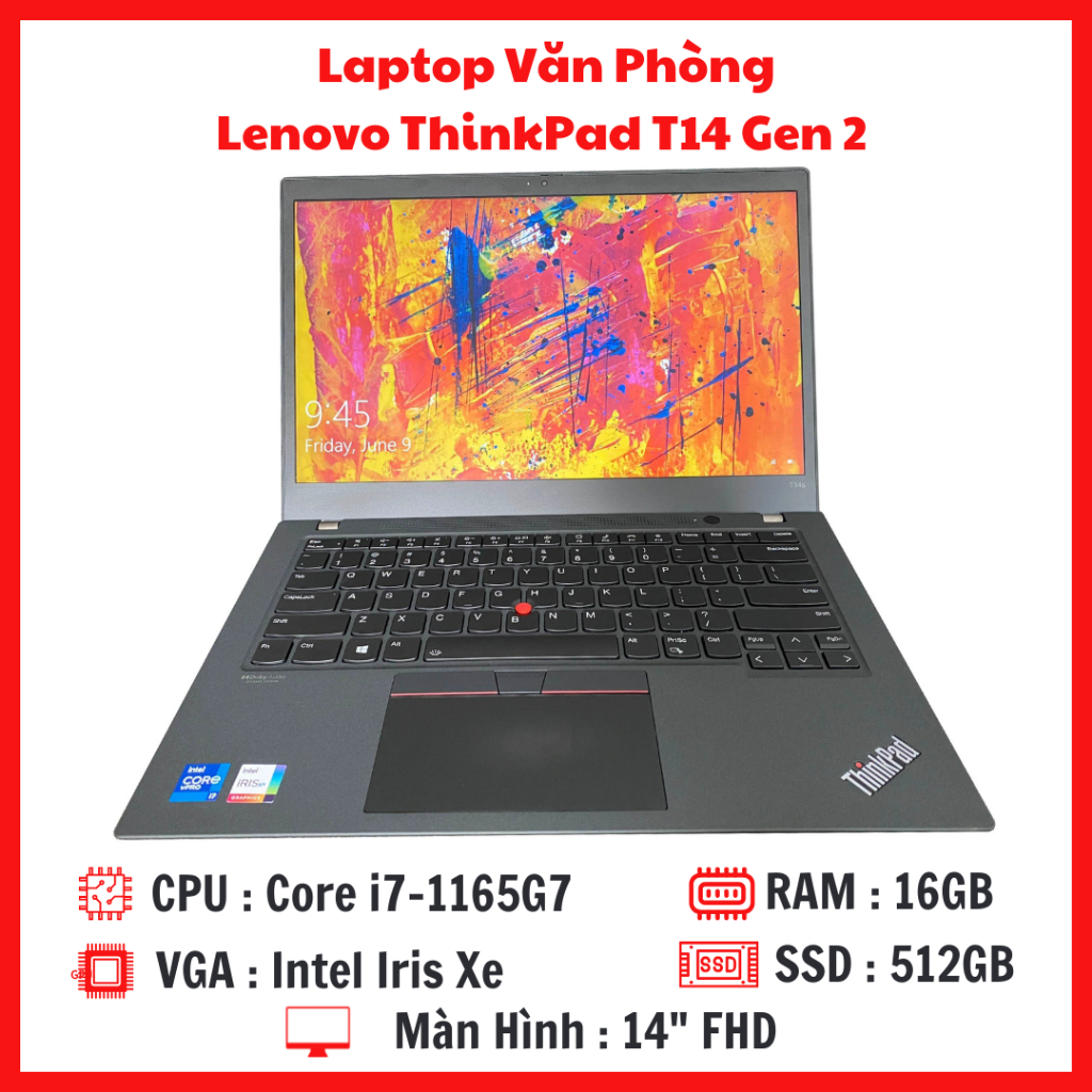 Lenovo ThinkPad T14 Gen 2 – Portátil epresarial, coputadora FHD de 14
