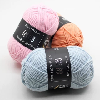[Hoả tốc] - Len Milk cotton mác đen 50g Full bảng màu 1 (Mã 01 đến  Mã 48) - Tiemmyan138