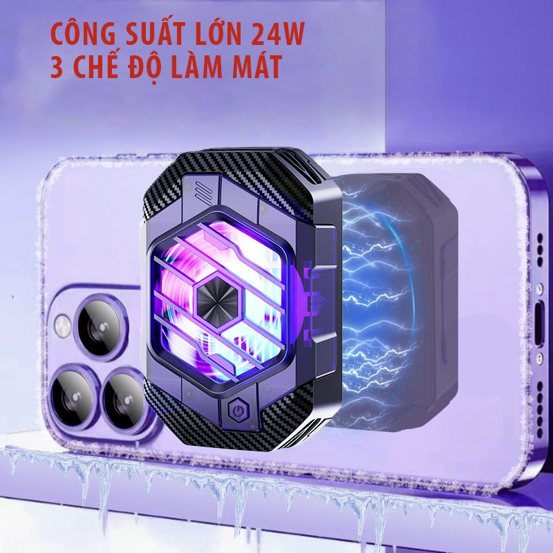 Bản Từ Tính Sò Lạnh Quạt Tản Nhiệt X65 Từ Tính Dành Cho Điện Thoại, Máy Tính Bảng Công Suất 24w