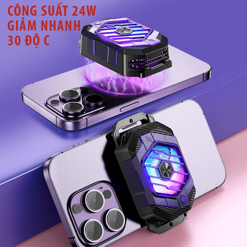 Bản Từ Tính Sò Lạnh Quạt Tản Nhiệt X65 Từ Tính Dành Cho Điện Thoại, Máy Tính Bảng Công Suất 24w