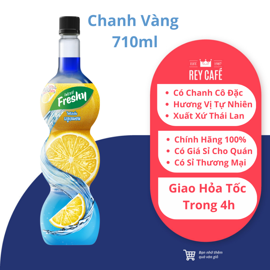 [Sỉ/Lẻ] 710ml - Siro Chanh Vàng Màu Blue Curacao - Freshy - Nguyên Liệu ...