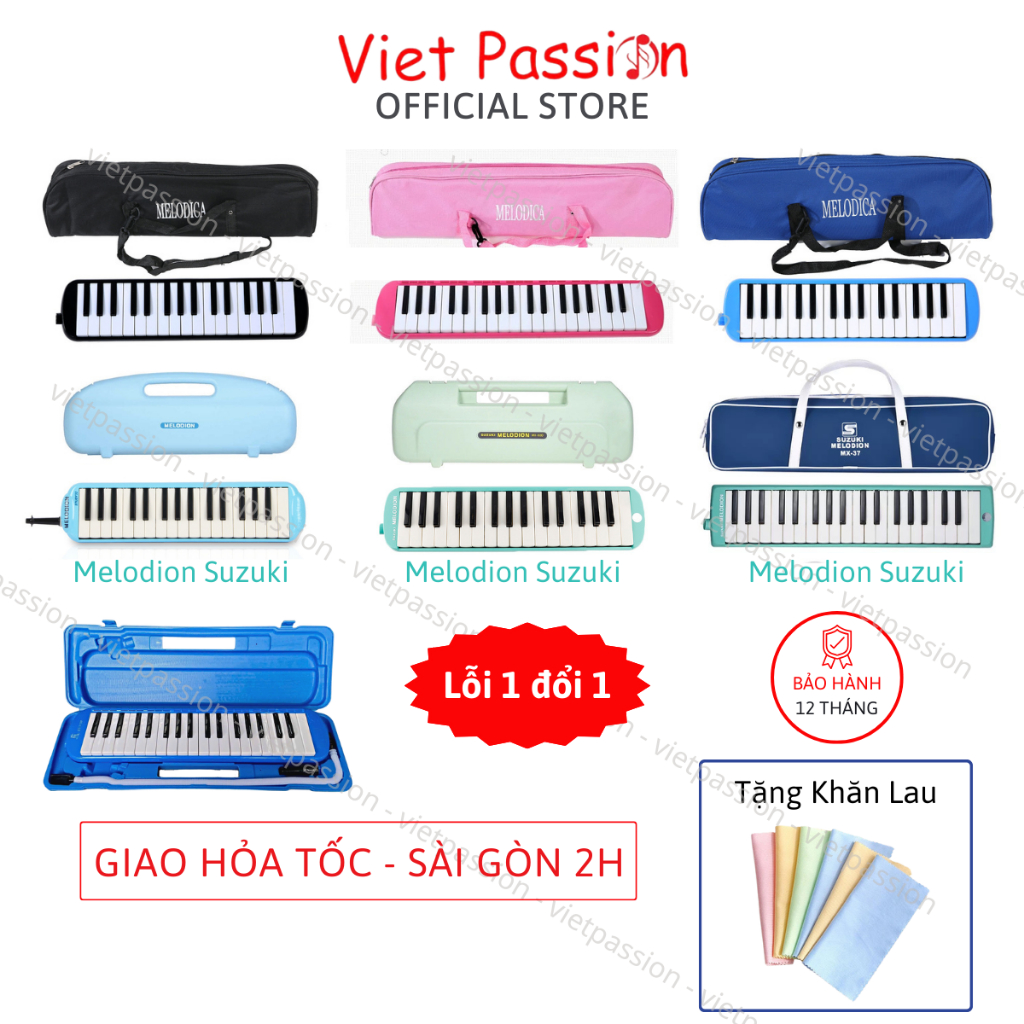 Kèn Phím Melodica 32 phím và Melodion Suzuki 37 phím Pianica Túi vải và