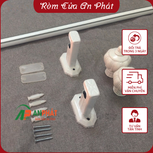 Combo Thanh Treo Rèm + Phụ Kiện Rèm Vải Nhiều Kích Thước (Khuyến Mại ...