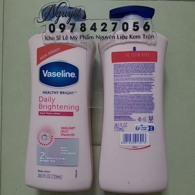 dưỡng thể vaseline daily brightening 725ml bản mỹ chính hãng | Shopee ...