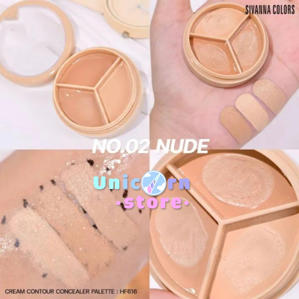 Kem Che Khuyết Điểm 3 Ô Sivanna Contour Concealer Pallete HF616