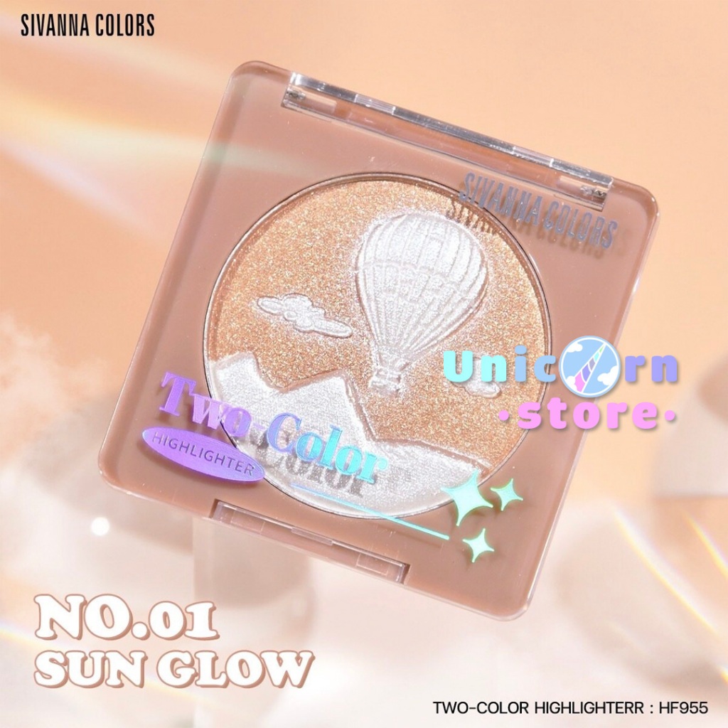 Phấn Bắt Sáng 2 Màu Sivanna Two-Color Highlighter HF955