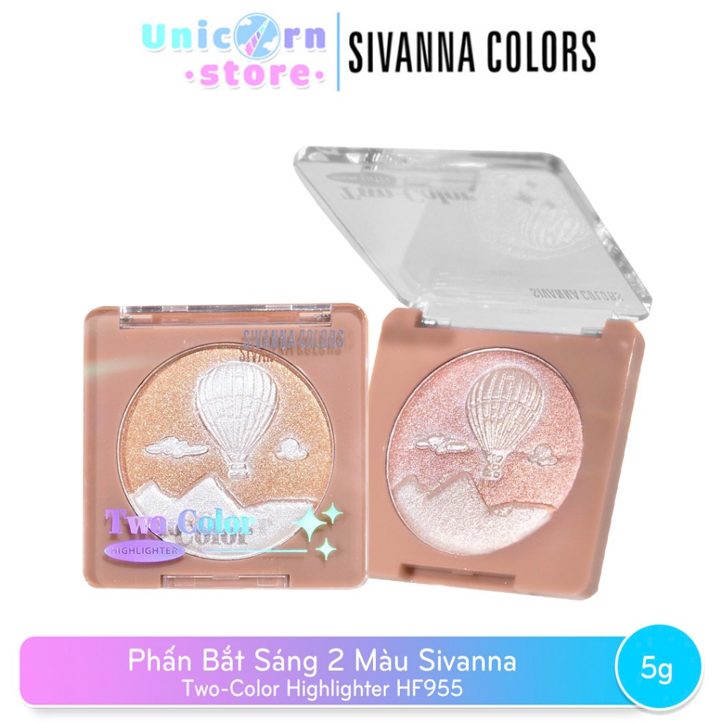 Phấn Bắt Sáng 2 Màu Sivanna Two-Color Highlighter HF955