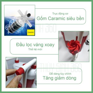 Lọc Treo Baoyu BY-650/850 - Thế Hệ Mới - Tích Hợp Lọc Váng, Thổi Oxy - Sử Dụng Cho Hồ Cá, Thủy Sinh