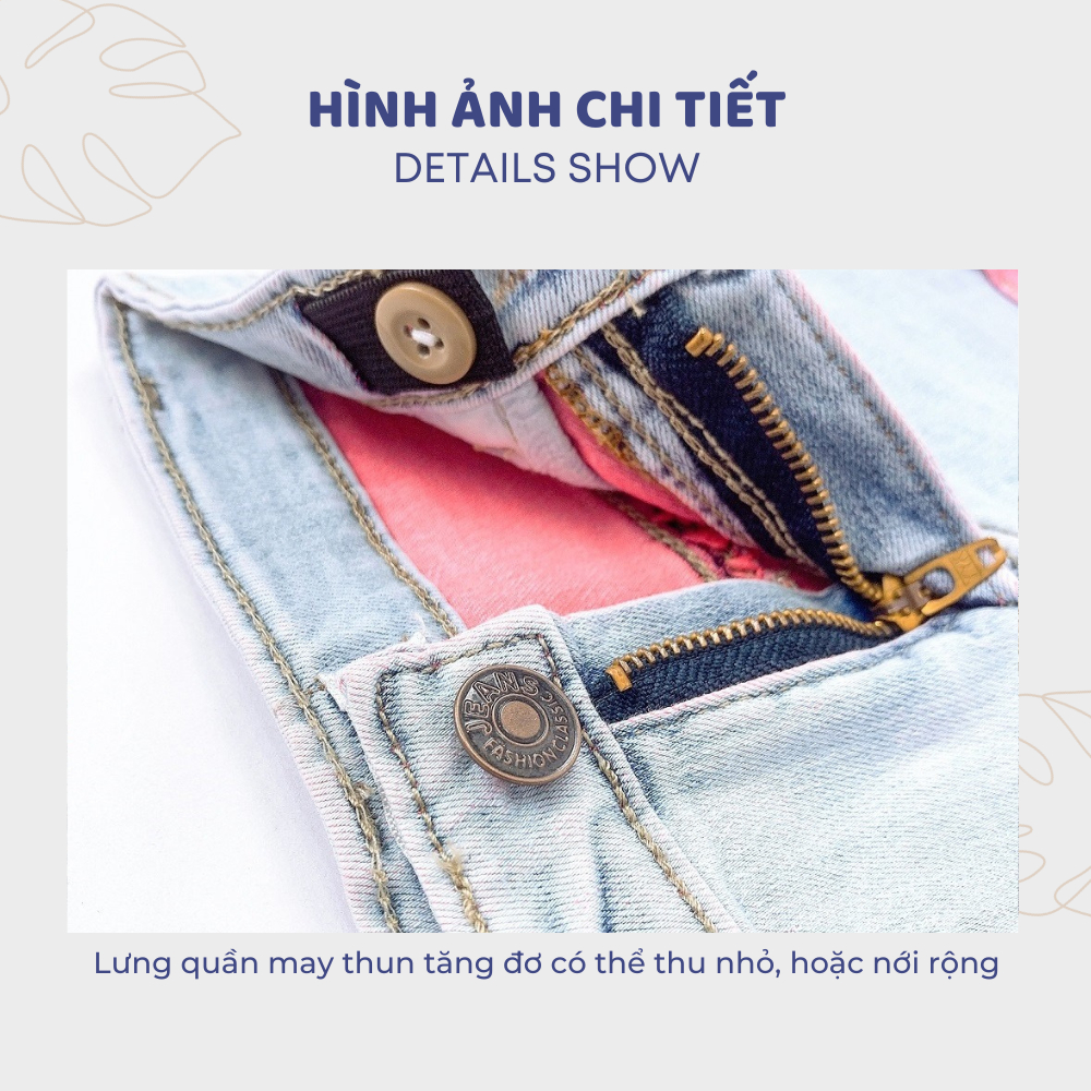 Quần jean short bé gái co giản, chỉ màu, wash rách năng động, thời trang - BST Xuân 2024  | JJ Kids