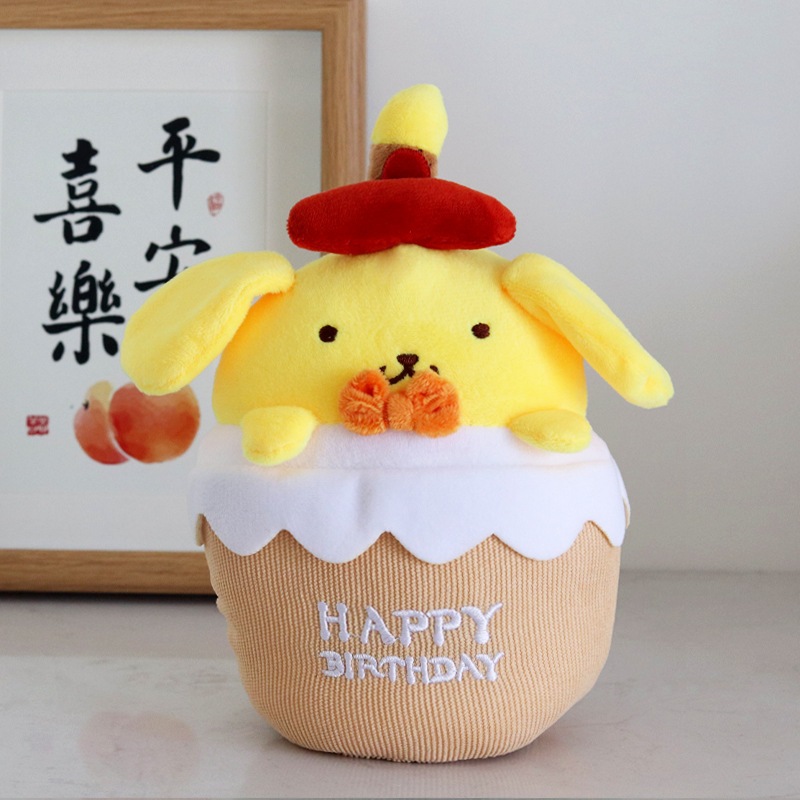 Gấu Bông Sanrio Thú Nhồi Sarino Bông Hình Bánh Kem Sinh Nhật Có Thể Hát Chúc Mừng Sinh Nhật Happy birthday