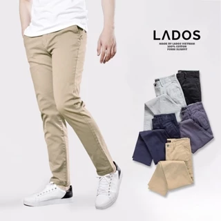 Quần kaki dài trơn cao cấp nam tính LADOS - 14069 dáng slimfit chất kaki dày dặn co giãn nhẹ, dáng Âu sang trọng