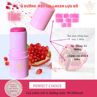 Son môi Hồng tiểu thư màu hồng ngọc chính hãng son mịn môi không trôi lì kháng nước T.A.M PINK BERRY
