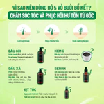 Bộ 5 Sản Phẩm Chăm Sóc Tóc Bồ Kết và Vỏ Bưởi HERBARIO Bao Gồm Dầu Gội, Dầu Xả, Xịt Dưỡng, Serum, Kem Ủ Tóc — ảnh 7