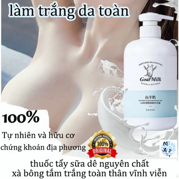 ⭐CHÍNH HÃNG⭐Xà bông sữa dê Sữa tắm sữa dê Sữa tắm trắng toàn thân 500ml dưỡng ẩm hương thơm lâu dài,Chiết xuất từ ​​sữa
