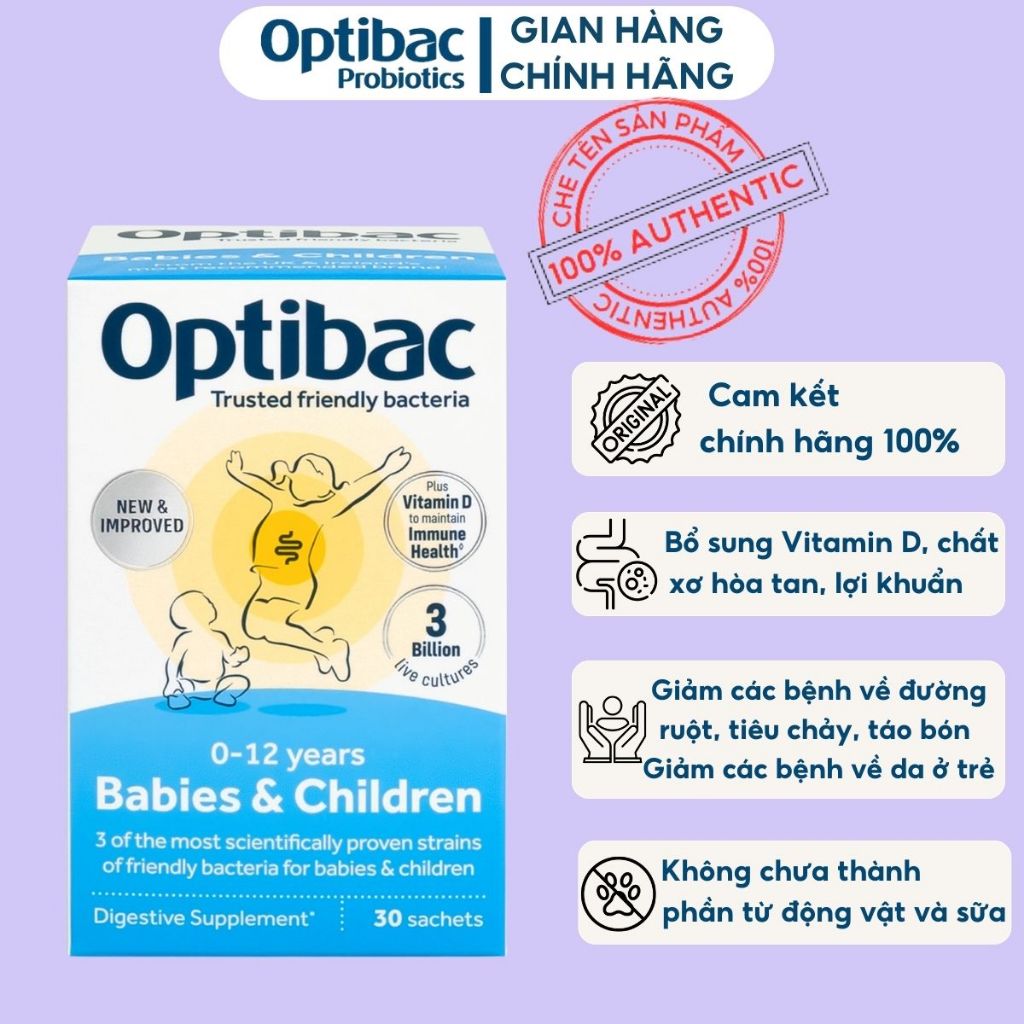 Men Vi Sinh Optibac Babies & Children - Bổ sung men vi sinh & chất xơ ...