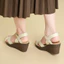 Sandal đế xuồng 8cm siêu nhẹ siêu bền Kosu KS-23004, Xăng đan công sở chống thấm nước đi mưa, đi bộ chính hãng Nhật Bản