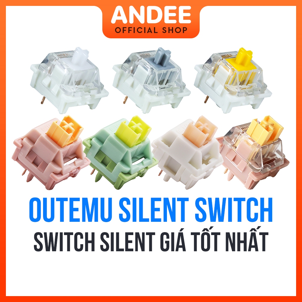 Outemu Silent Switch bán lẻ công tắc phím cơ im lặng giá rẻ 3 pin 5 pin có lube sẵn