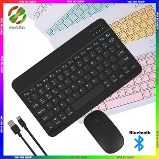 Bàn phím bluetooth mini cho điện thoại android không dây bàn phím máy tính kèm chuột combo