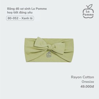 Lapomme set sơ sinh La Pomme hoạ tiết đáng yêu - Xanh lá AW2023