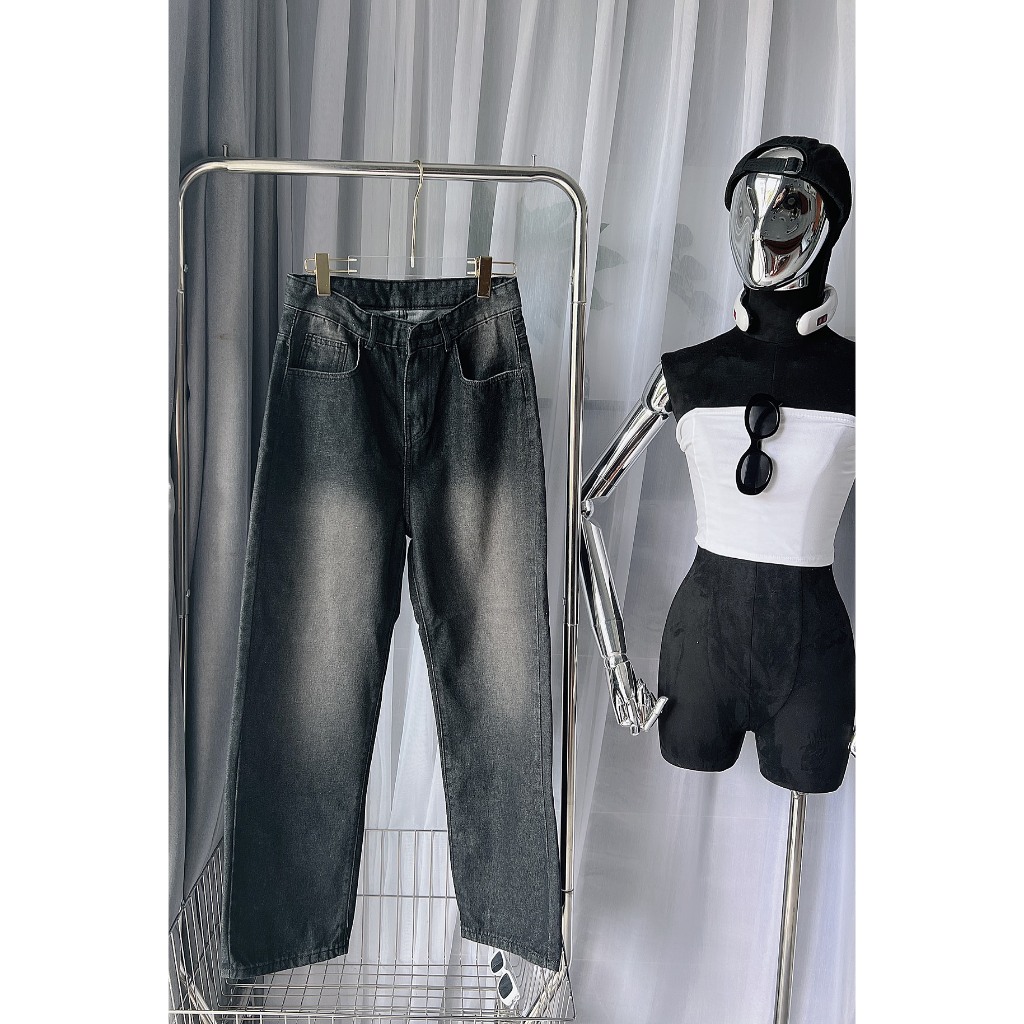 Quần Jean Nữ Bigsize MS105 Ống Suông Rộng Lưng Cao Nhiều Màu Tôn Dáng Mặc Đi Biển 55-90kg 2KJEANS | BigBuy360 - bigbuy360.vn