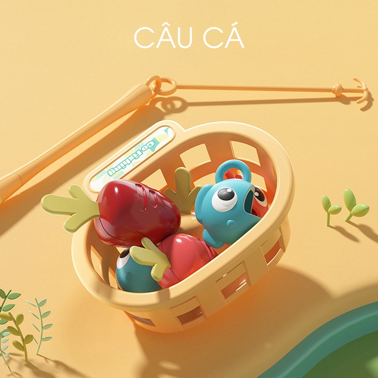 Đồ chơi nông trại vui vẻ 4in1 tích hợp câu cá, nhỏ cà rốt cho thỏ ăn Happy Farm có cảm ứng nhạc đèn.