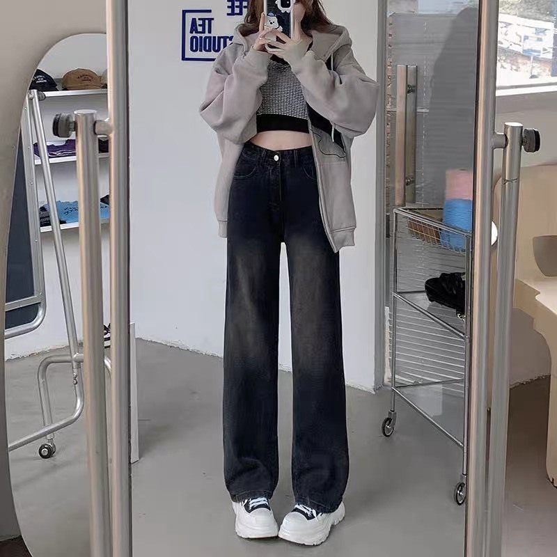 Quần Jean Nữ Bigsize MS105 Ống Suông Rộng Lưng Cao Nhiều Màu Tôn Dáng Mặc Đi Biển 55-90kg 2KJEANS | BigBuy360 - bigbuy360.vn