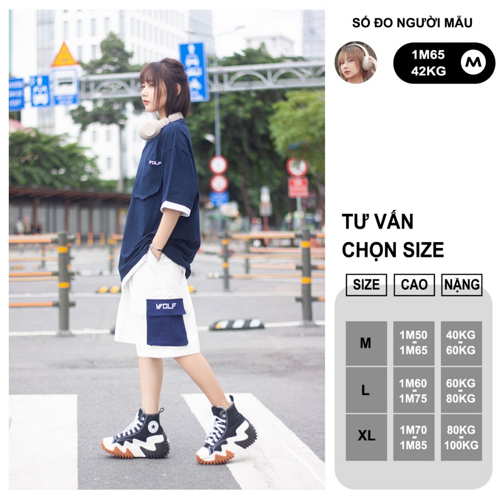 Quần Ngắn Túi Hộp Thêu Hopper - Scorpion - Wolf  Kaki Nam Nữ Unisex Form Rộng Oversized