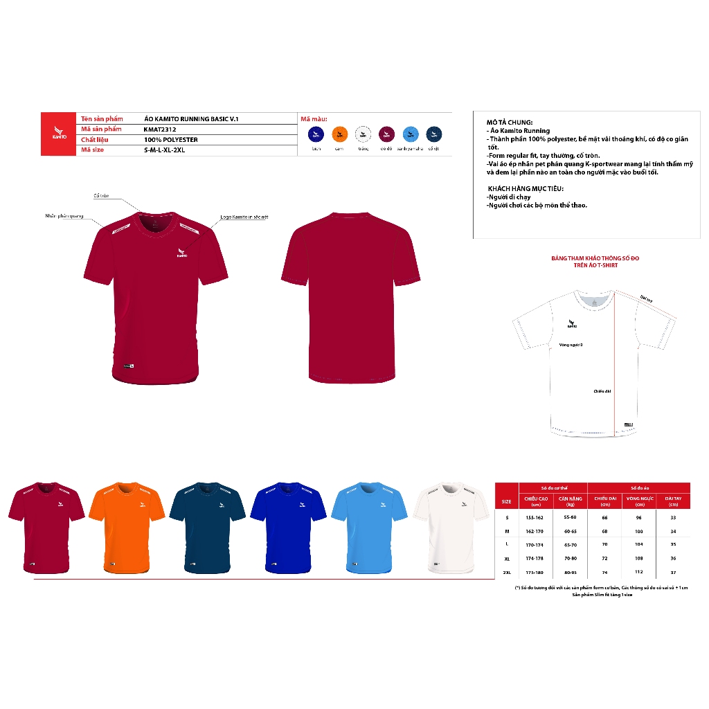 Ảnh Áo thun chạy bộ nam Running Kamito K-Sportwear nhanh khô, mát mẻ, tôn dáng, kháng khuẩn, khử mùi 1