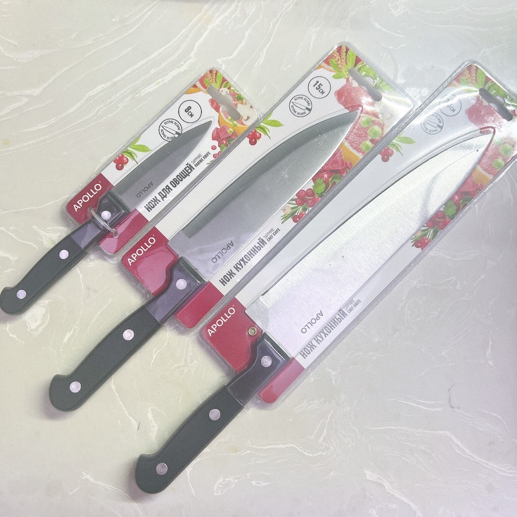 Dao  APOLLO Cao Cấp - Dao bếp thái thịt - Củ quả size 8cm -13cm - 15cm - 20cm