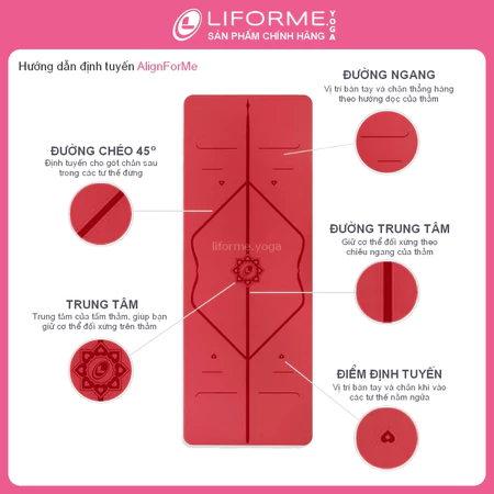 Thảm tập yoga Liforme Love - Red