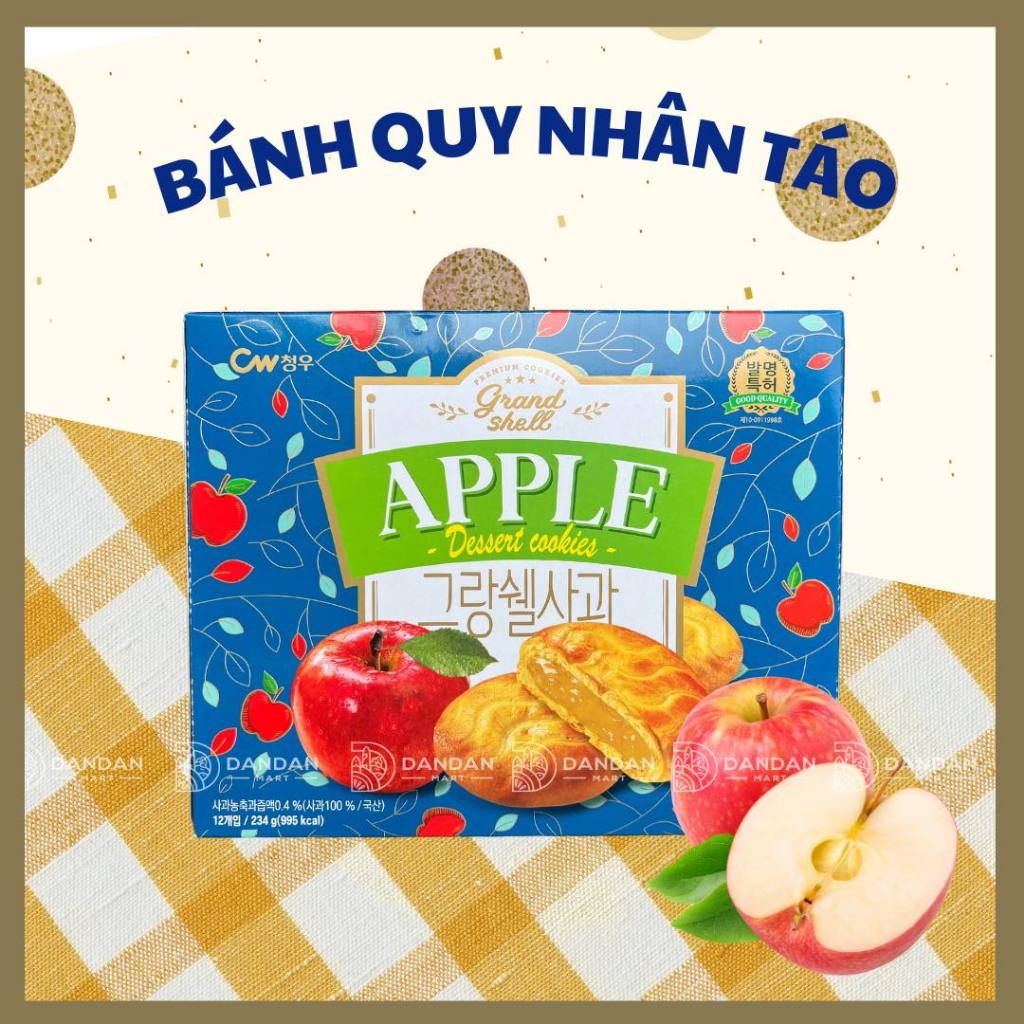 Bánh Quy CW Nhân Táo Hàn Quốc 234gr | Shopee Việt Nam