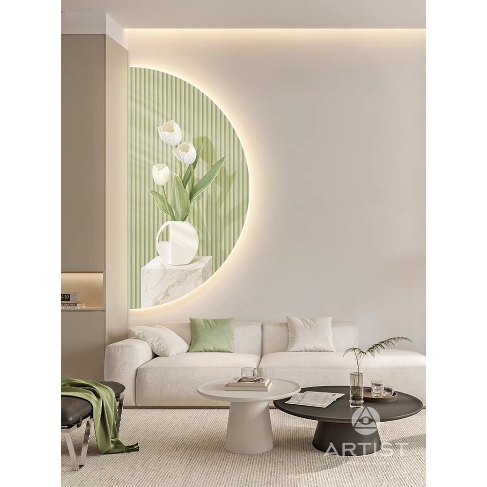 Tranh 3D Led Bán Nguyệt Trang Trí Phòng Khách, Phòng Ngủ, Decor Quán Cafe, Tiệm Nail, Quà Tặng Ohadecor