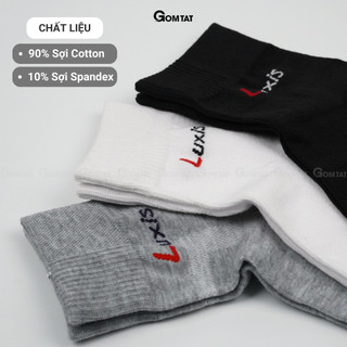 Combo 5 đôi vớ thể thao nam nữ dày dặn GOMTAT, chất liệu cotton kháng khuẩn khử mùi, êm mềm mịn mát - LUXIS-S015-CB5