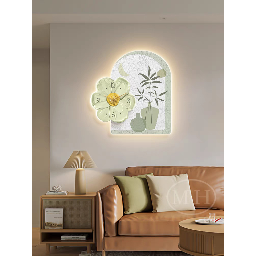 Đồng Hồ Hoa Cúc Có Đèn Led Treo Phòng Khách, Phòng Ngủ, Nhà Bếp, Tranh Trang Trí Lớp Học, Quà Tặng