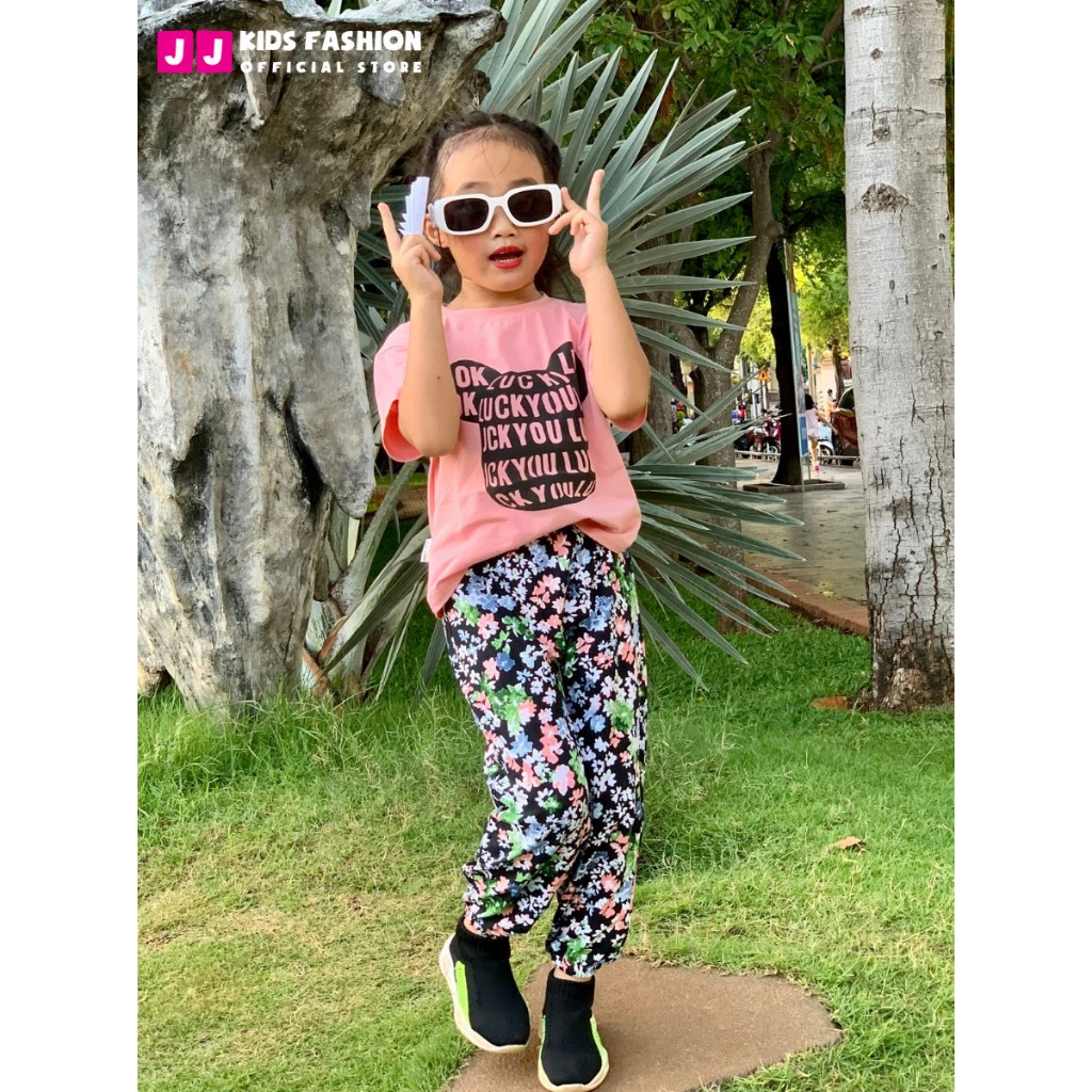 Bộ Cộc Tay Bé Gái Vải Cotton In Hình Dễ Thương – Quần Áo Trẻ Em | JJ Kids Fashion