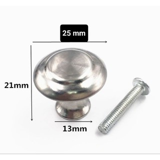 set 10 núm cửa inox tròn kèm ốc, tay nắm kéo các cánh cửa