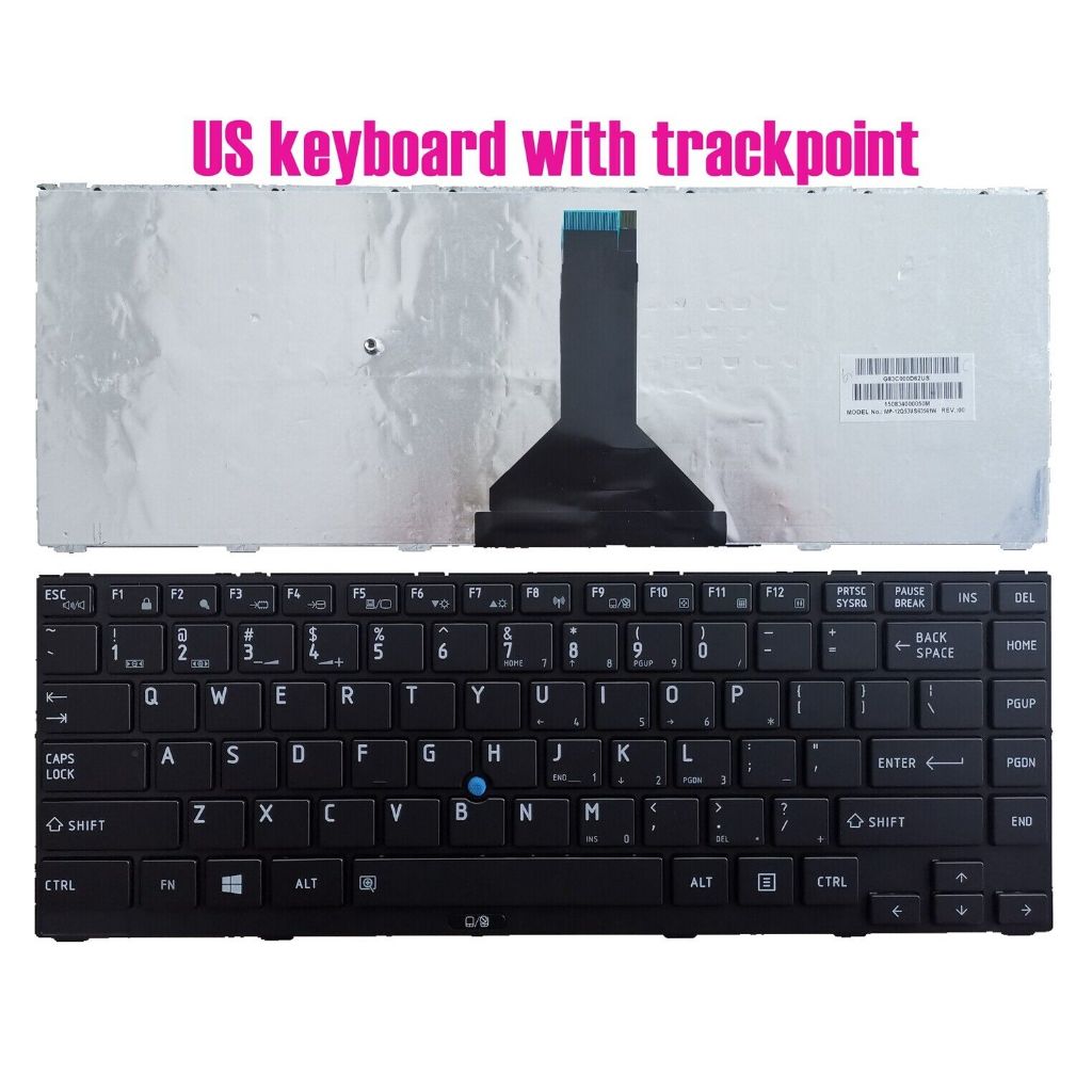 Toshiba US QWERTY Laptop Keyboard For Satellite R845 R945 & Tecra R840 R940 - MP-10N93US6356