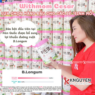[Nội địa Hàn] Sữa bột công thức cho bé Withmom Cesar số 1,2,3 hỗ trợ tiêu hoá [Lotte]