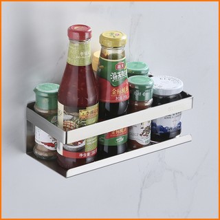 Kệ đựng gia vị Inox SUS304 cao cấp dán tường, Kệ để dầu gội sữa tắm - KGV02