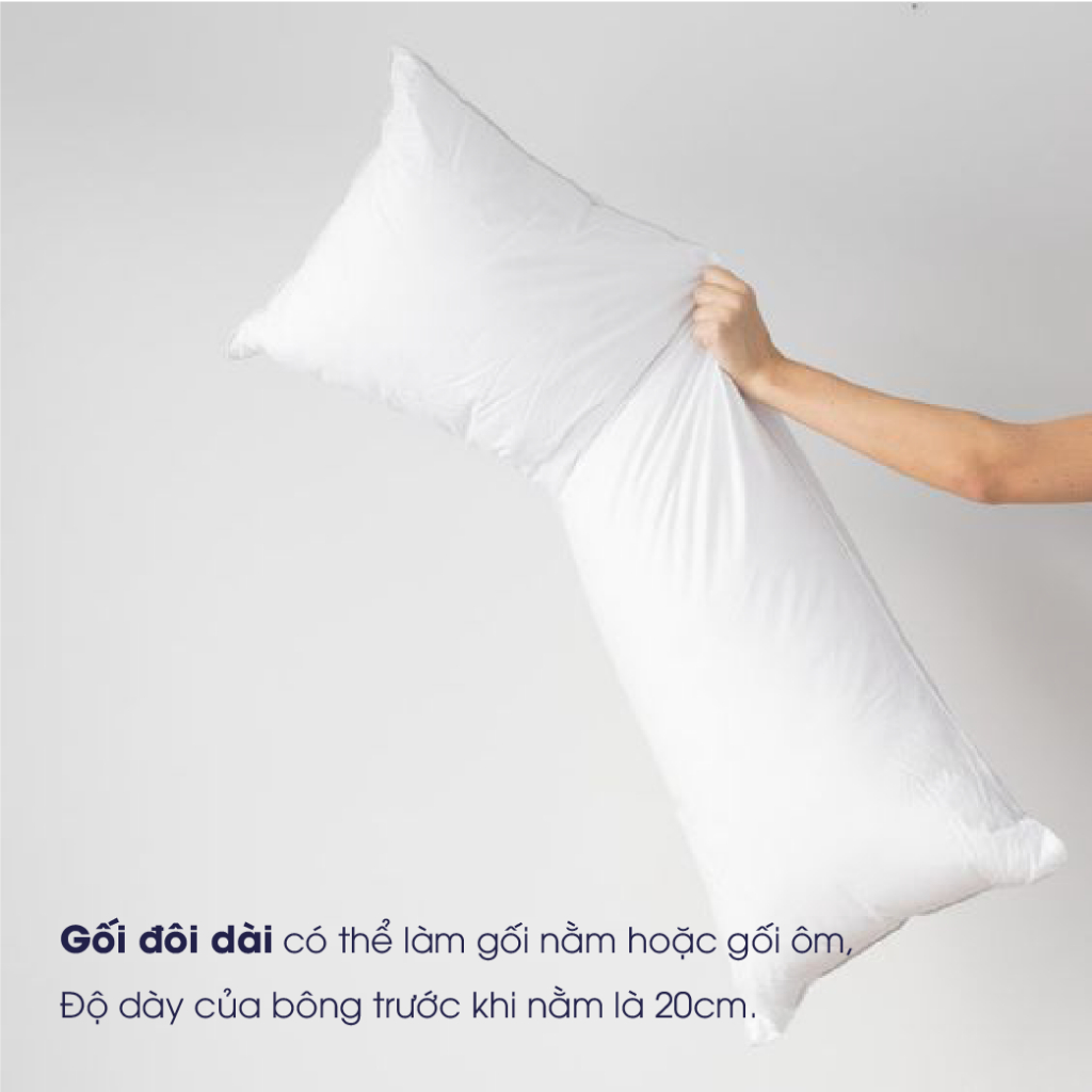 Ảnh Ruột gối đôi / gối ôm lông vũ nhân tạo Microfiber siêu êm Changmi Bedding cao cấp chuẩn khách sạn 5 sao - 50x140 cm 2