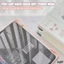 Bao da case i pad Cute Acrylic, phối màu pastel, in 3D & chống ố cho i pad Gen 7 8 9, Air 4 5 6, Pro 11 12.9