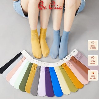 Tất cổ cao nữ nhún T 798 Vớ thun gân cao cổ trẻ trung phong cách Vingate BC_CHIC LINGERIE