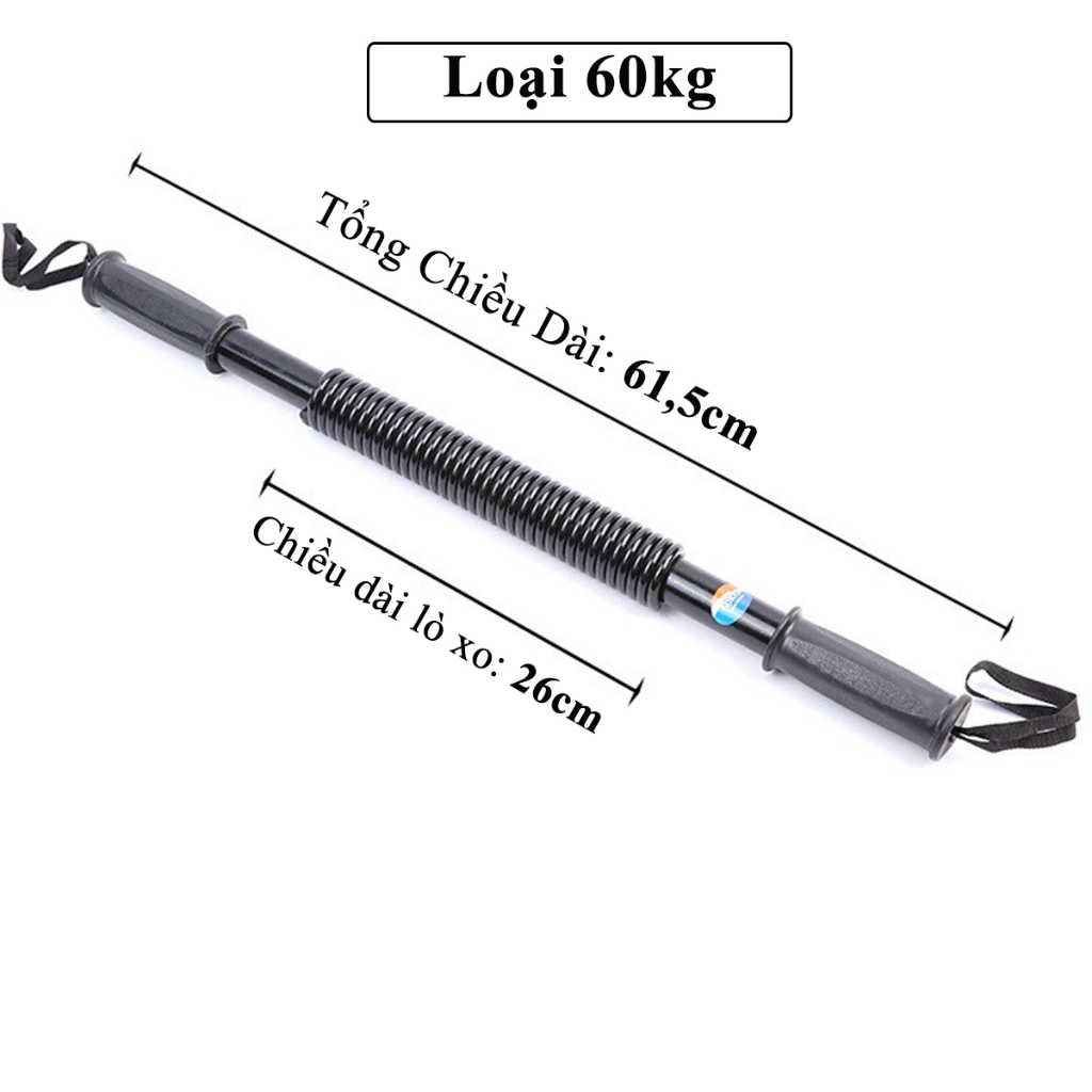 Ảnh Combo Hot Gậy Bẻ Lò Xo 60kg + Kìm Bóp Tay Đếm Số + Dây Nhảy Lõi Thép, Thanh Lò Xo 60kg Kháng Lực Chính Hãng Amalife 1