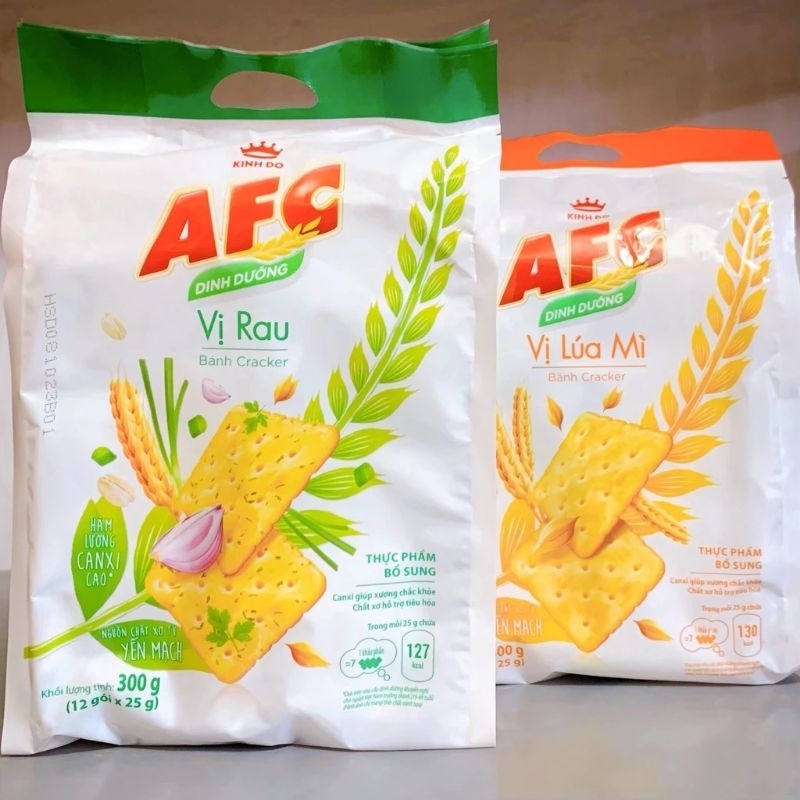 Bánh Kinh Đô AFC Vị Lúa Mì/ Vị Rau 258gr | Shopee Việt Nam